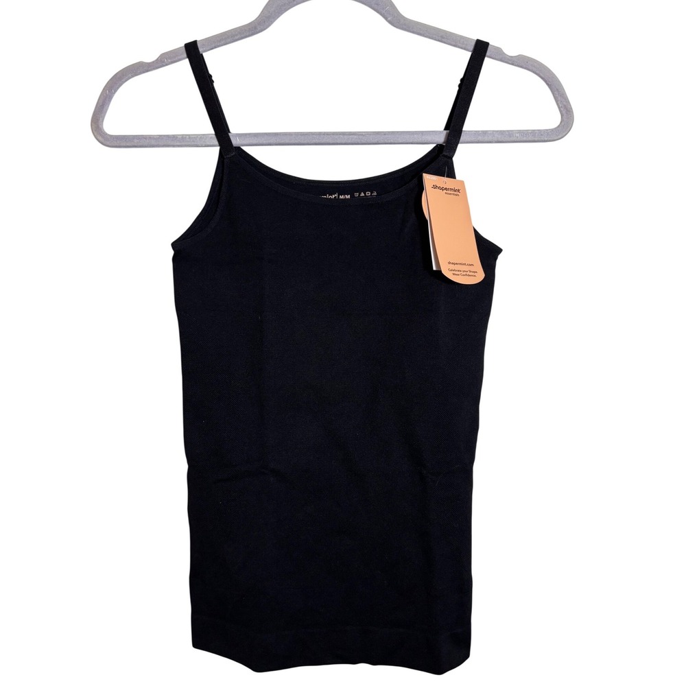 NWT Shapermint Essentials All Day Every Day‎ Scoop Neck Cami Black Size Medium